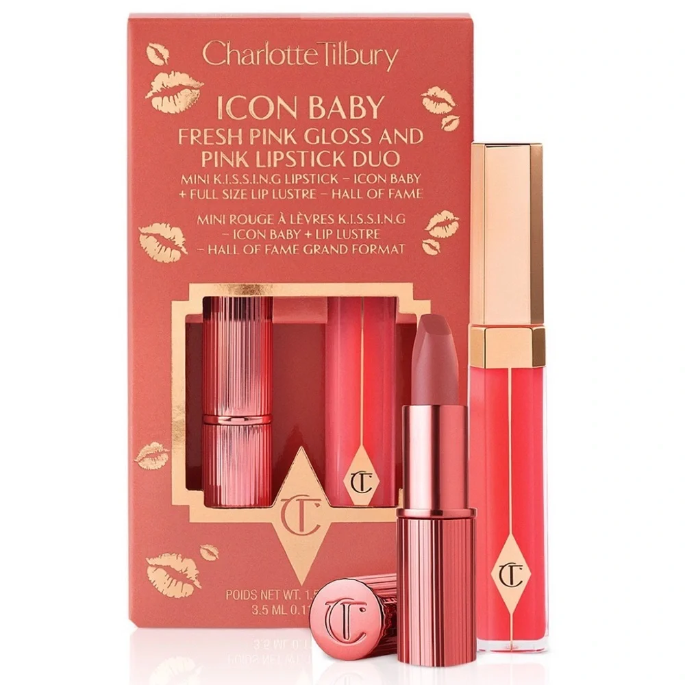 NWT - Charlotte Tilbury Lip Gloss & Lipstick Set